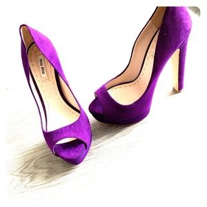 Miu Miu suede heels